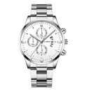 Relógio Masculino Cuena Estilo Inox - Luxury Watch relógio 019 AmploTech Prata com Branco