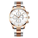 Relógio Masculino Cuena Estilo Inox - Luxury Watch relógio 019 AmploTech Prata com Dourado