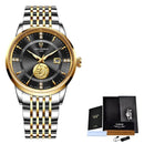 Relógio Masculino Goldfish Lige - Luxury Watch relógio 035 AmploTech Dourado/ Preto
