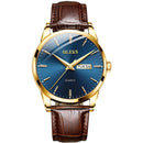 Relógio Quartzo de Luxo - Golden Watch relógio 042 AmploTech Dourado/Azul