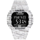 Relógio SMAEL Clássico 1801 - Classic Watich relógio 025 AmploTech Branco Malhado