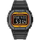 Relógio SMAEL Clássico 1801 - Classic Watich relógio 025 AmploTech Preto e Laranja