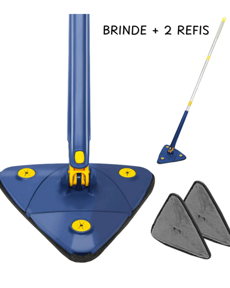 Mop Giratório Esfregão de Limpeza + 2 REFIS