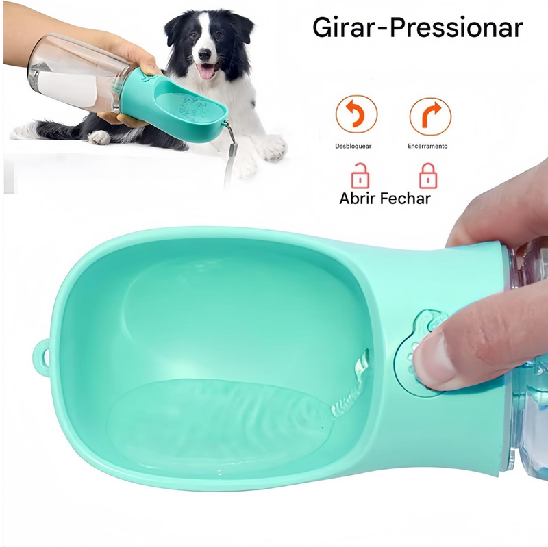 Garrafa Portátil para Pets 4 em 1